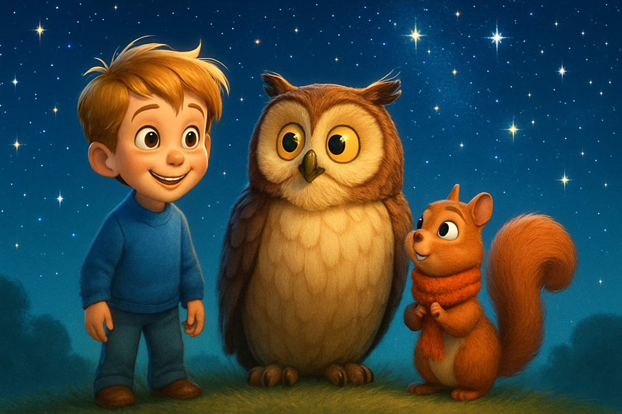 Leo, a coruja e o esquilo